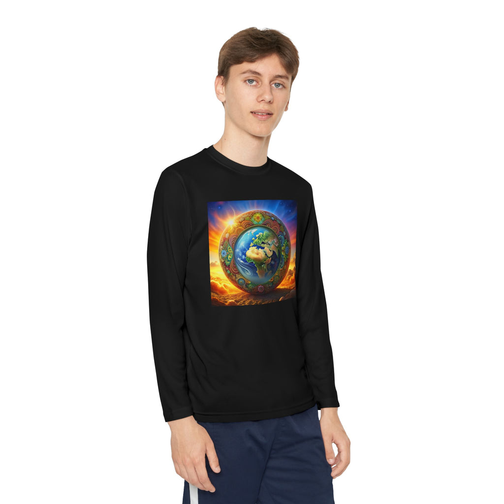 T-Shirt - Youth Earth-Inspired Long Sleeve Shirt Printify