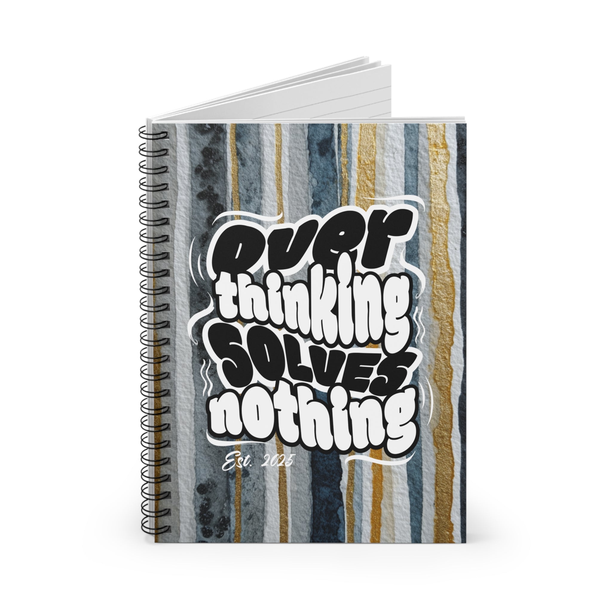 Overthinking Solves Nothing Notebook | Motivational Spiral Notebook for Students, Journaling, Gifts, School Supplies, Note-Taking