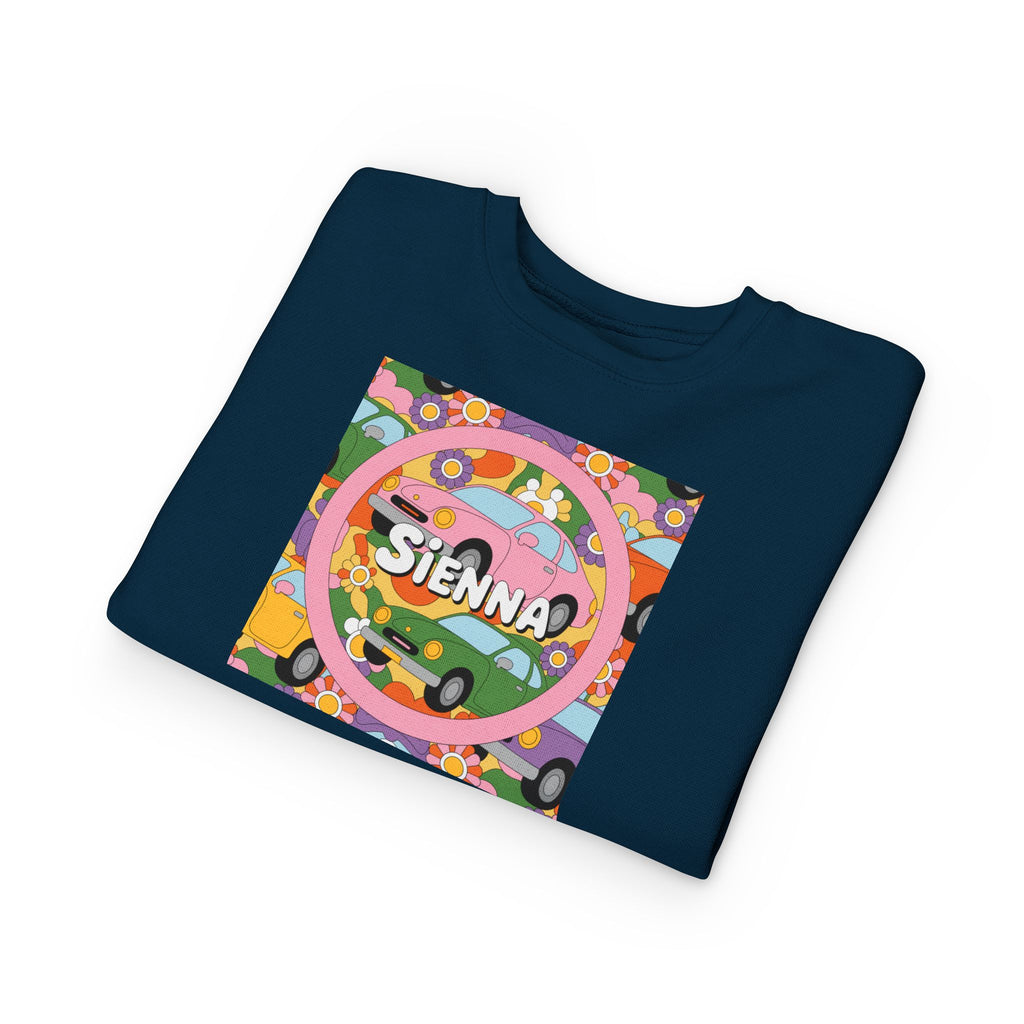 Colorful Toddler Sweatshirt with Custom Name Design, Perfect Gift for Kids Birthdays, Playdates, Family Outings, Fun and Cozy