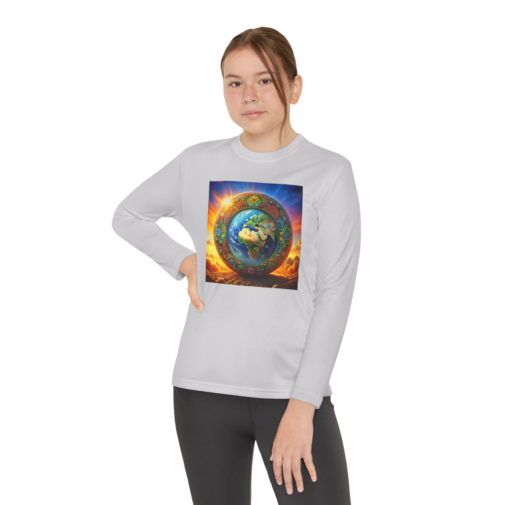 T-Shirt - Youth Earth-Inspired Long Sleeve Shirt Printify