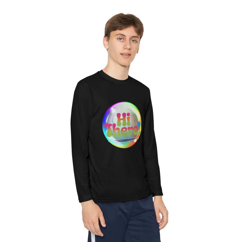 Colorful Youth Long Sleeve Tee, Fun Kids Tee, Rainbow Graphic Shirt, Casual Long Sleeve Top, Playful Apparel for Kids