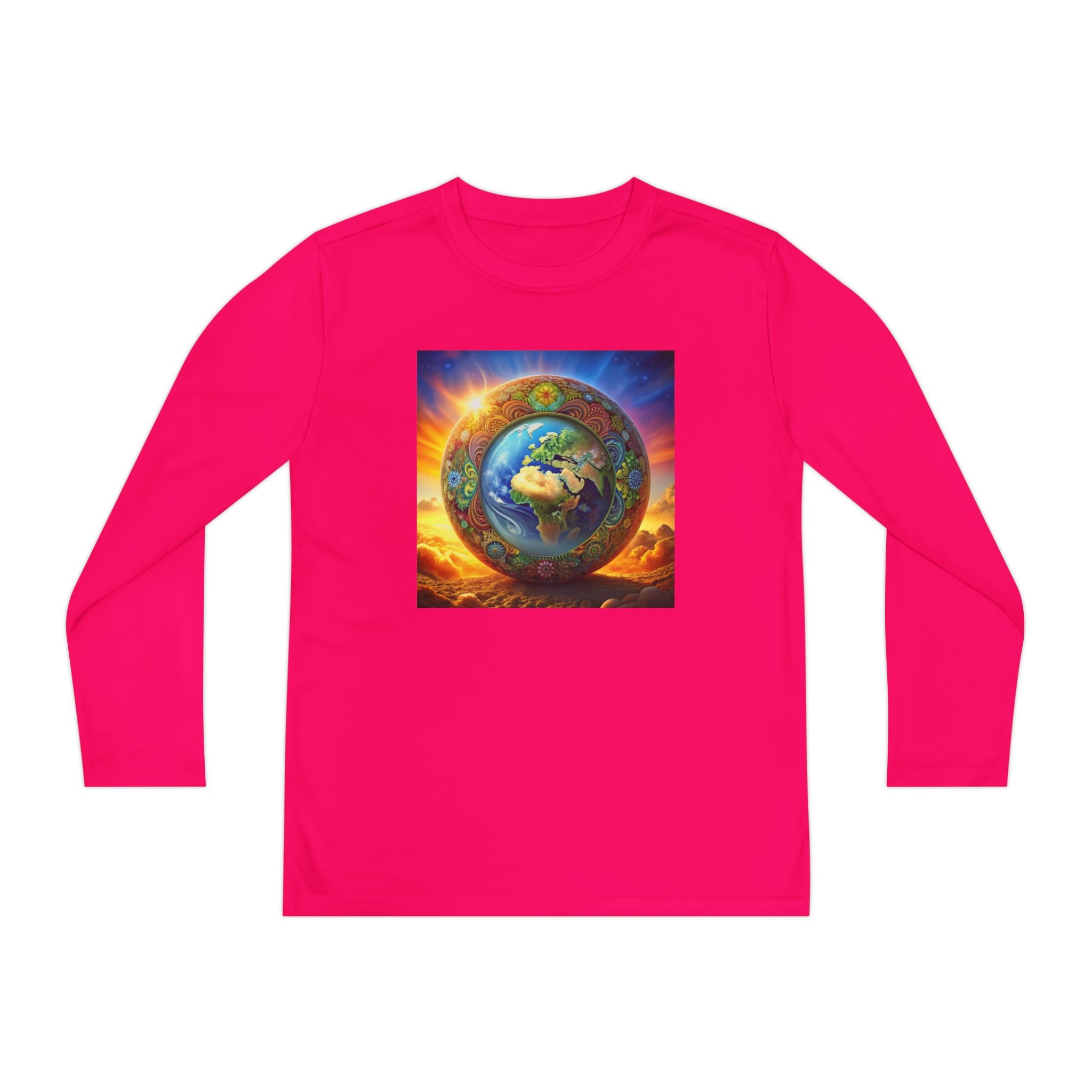 T-Shirt - Youth Earth-Inspired Long Sleeve Shirt Printify