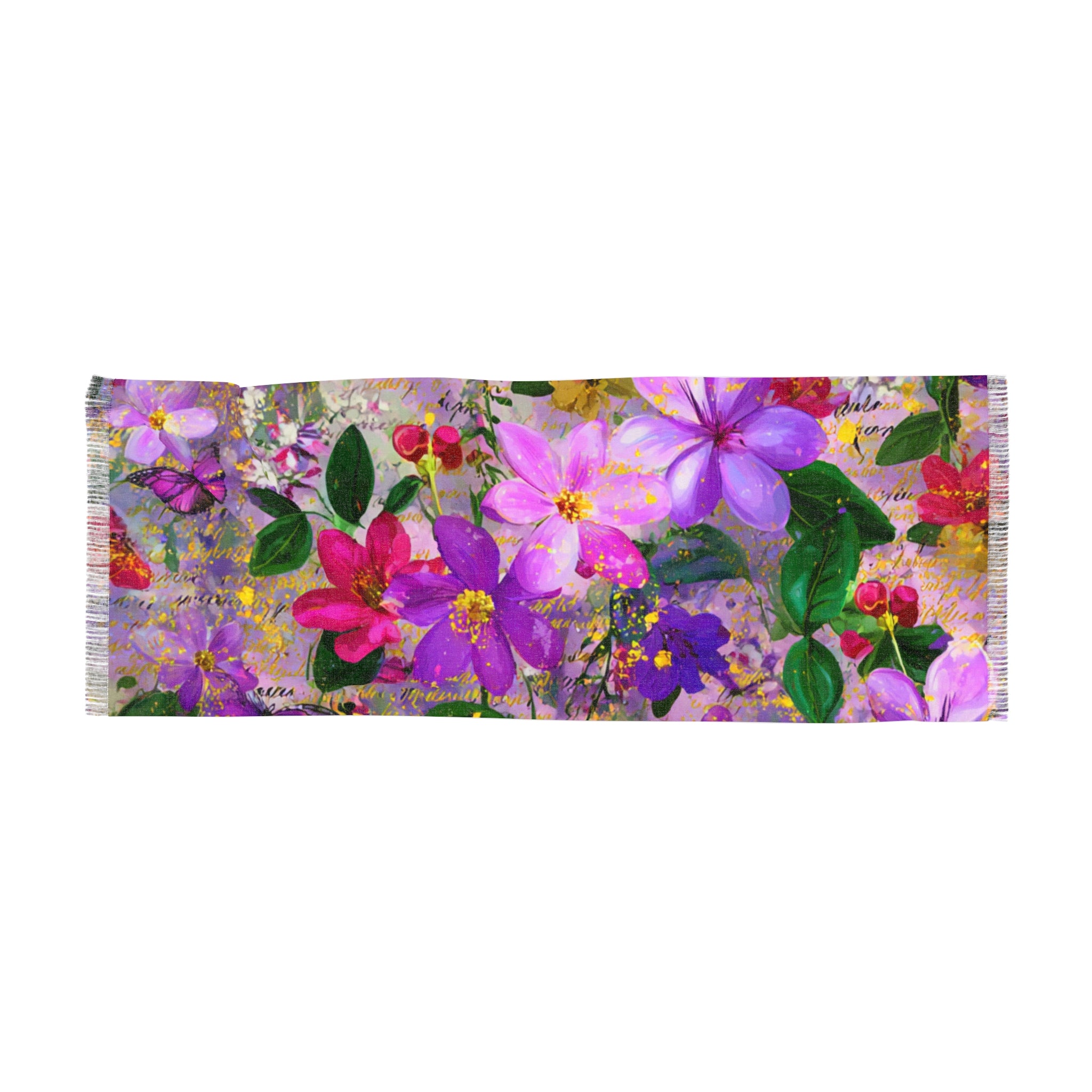 Vibrant Floral Light Scarf, Lightweight Scarf, Spring Accessories, Boho Chic Wrap, Gift for Her, Summer Fashion