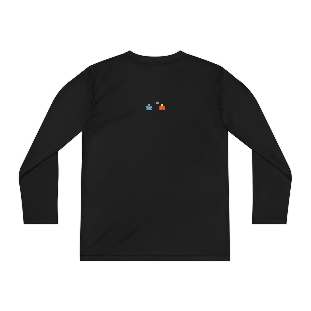 Colorful Youth Long Sleeve Tee, Fun Kids Tee, Rainbow Graphic Shirt, Casual Long Sleeve Top, Playful Apparel for Kids
