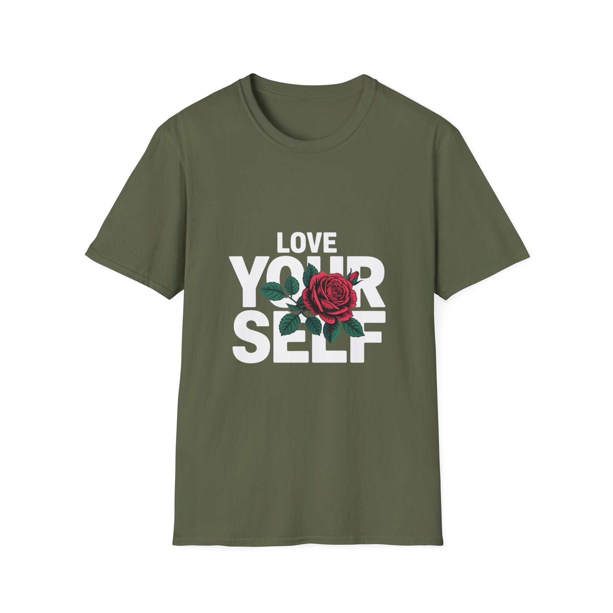 Love Yourself Rose T-Shirt — Inspirational Self-Love Graphic Tee