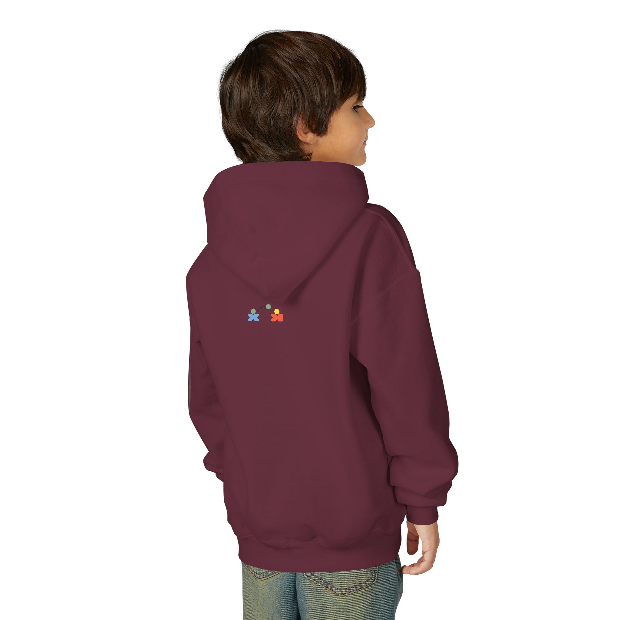Colorful Youth Hoodie with 'Hi There!' Design