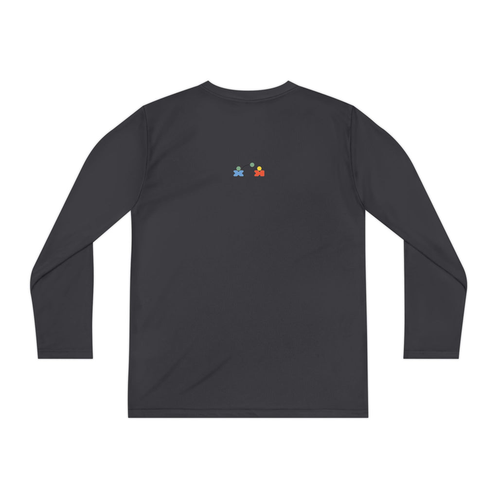 Colorful Youth Long Sleeve Tee, Fun Kids Tee, Rainbow Graphic Shirt, Casual Long Sleeve Top, Playful Apparel for Kids