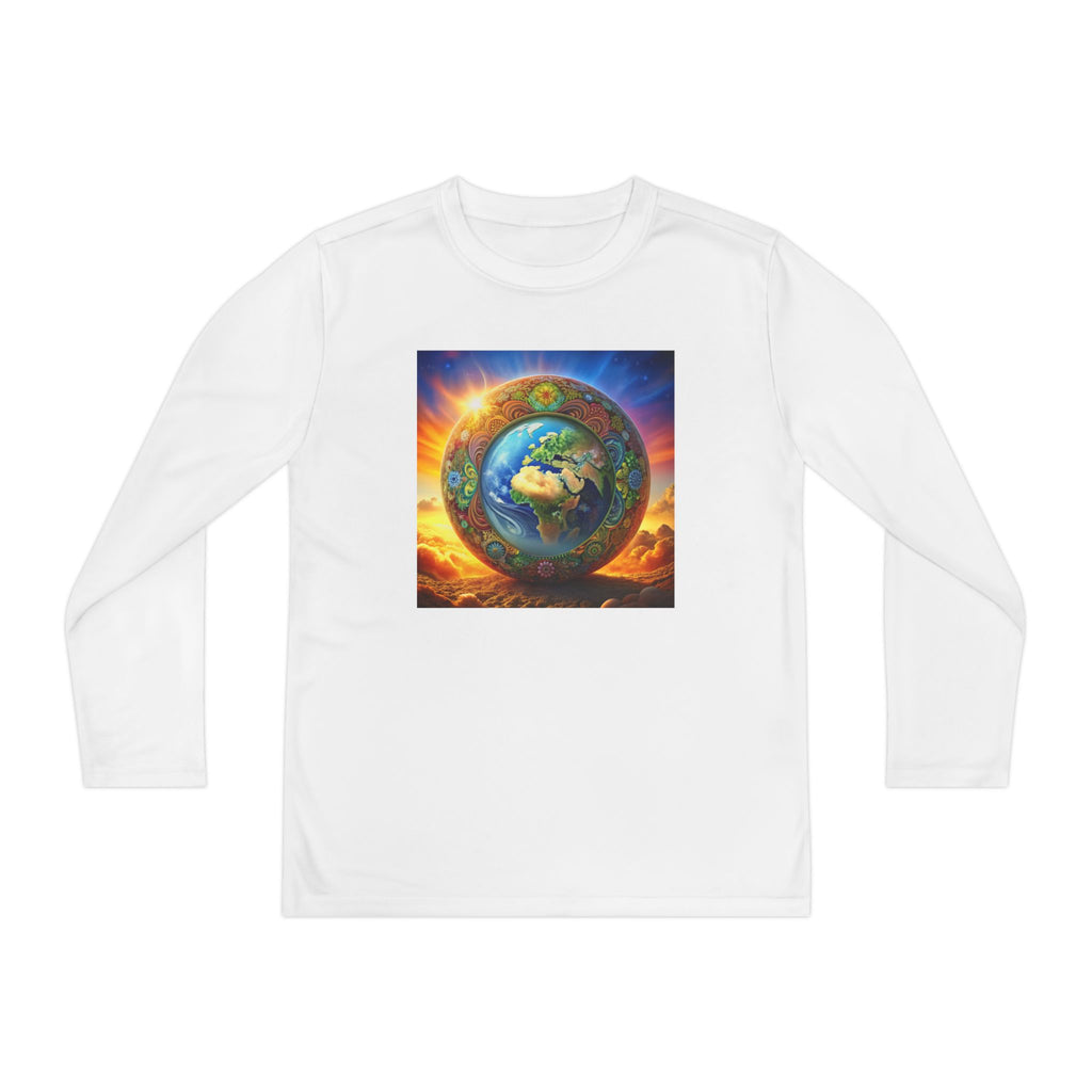 T-Shirt - Youth Earth-Inspired Long Sleeve Shirt Printify