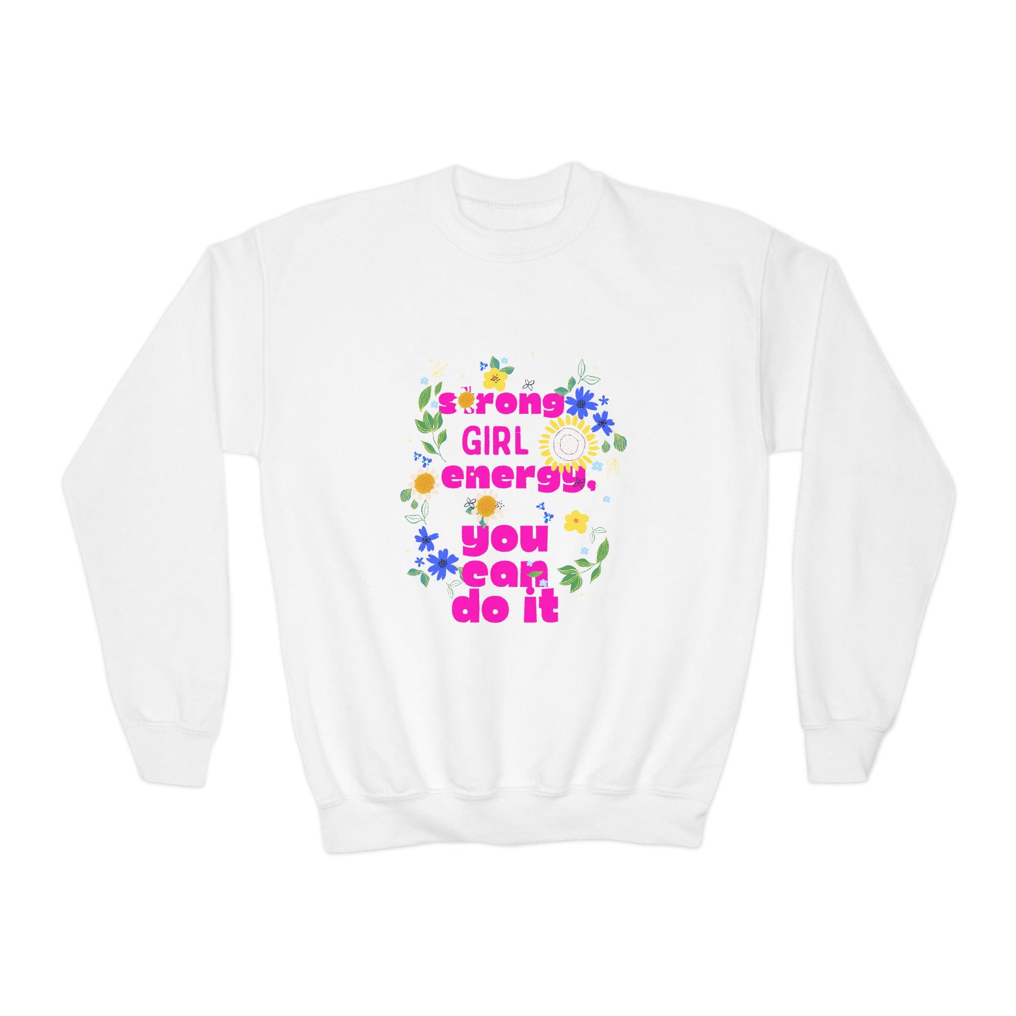 Strong Girl Energy Youth Crewneck Sweatshirt, Motivational Apparel for Girls, Cute Gift for Birthdays, Positive Vibes, Inspirational [...]