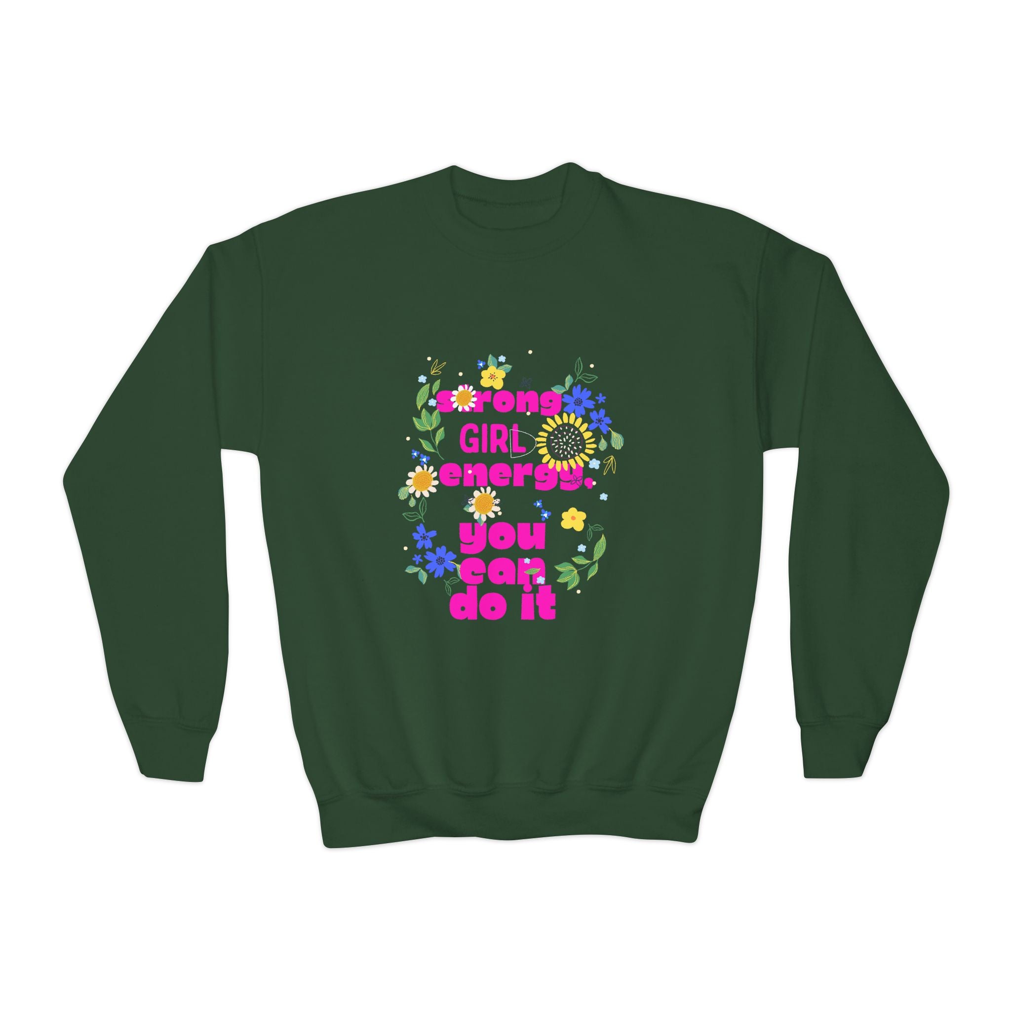 Strong Girl Energy Youth Crewneck Sweatshirt, Motivational Apparel for Girls, Cute Gift for Birthdays, Positive Vibes, Inspirational [...]