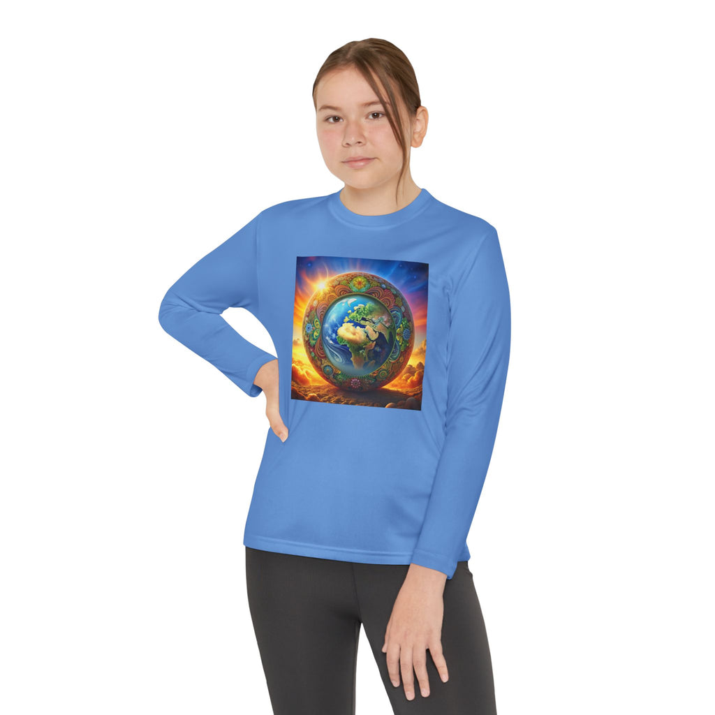 T-Shirt - Youth Earth-Inspired Long Sleeve Shirt Printify
