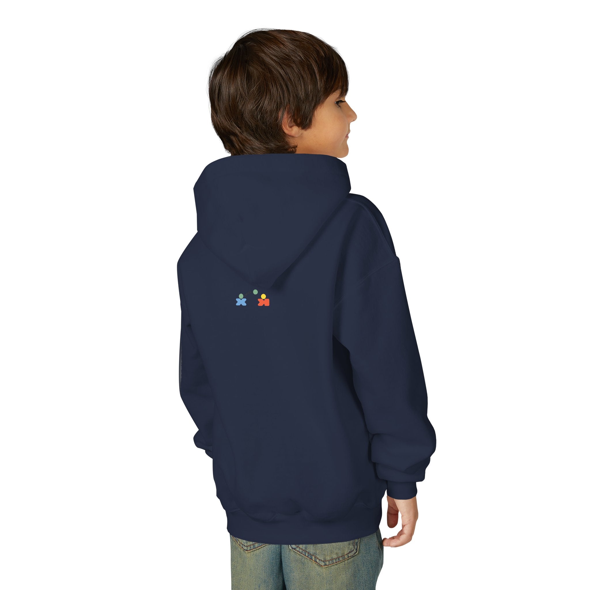 Colorful Youth Hoodie with 'Hi There!' Design
