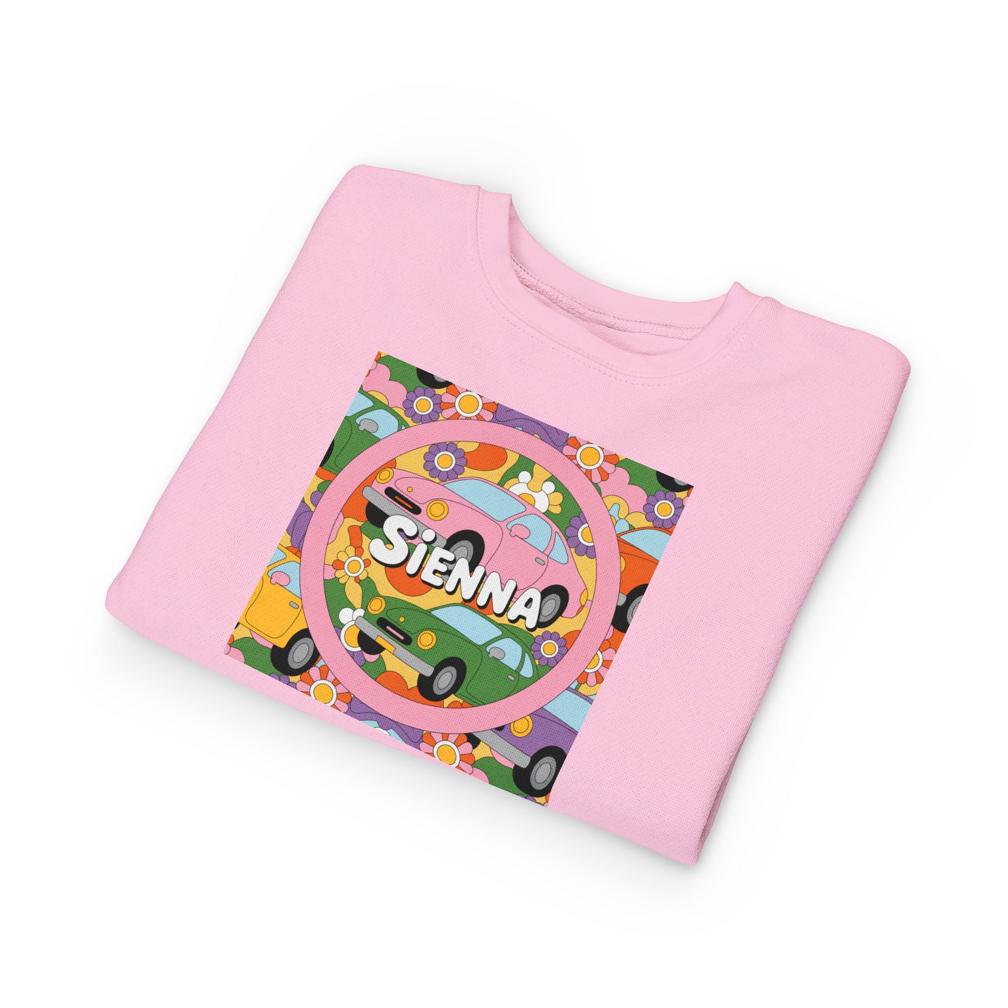 Colorful Toddler Sweatshirt with Custom Name Design, Perfect Gift for Kids Birthdays, Playdates, Family Outings, Fun and Cozy