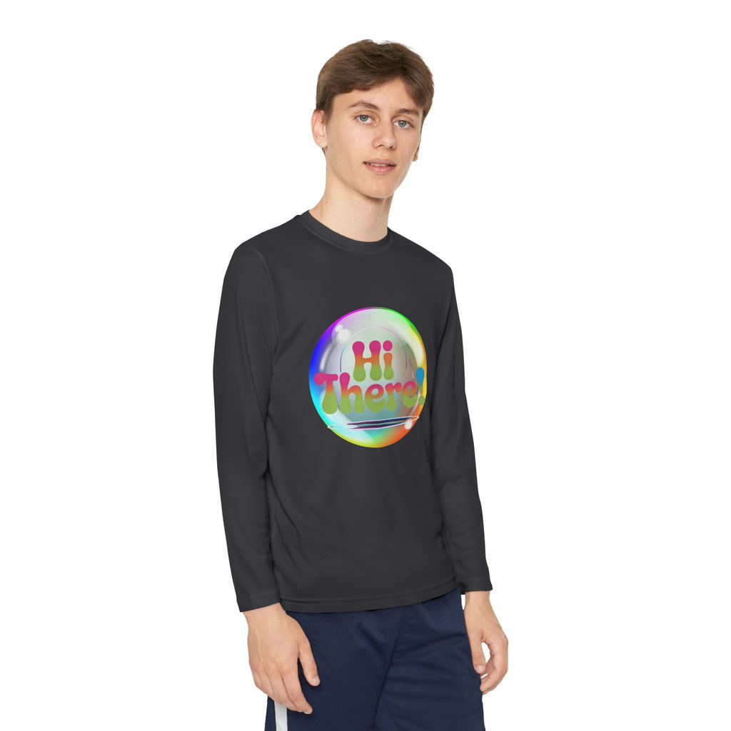 Colorful Youth Long Sleeve Tee, Fun Kids Tee, Rainbow Graphic Shirt, Casual Long Sleeve Top, Playful Apparel for Kids