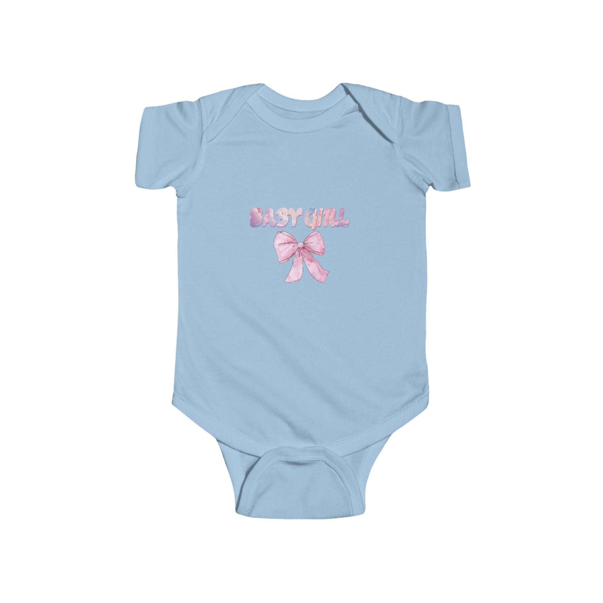 Pink Bow Baby Bodysuit, Cute Infant Onesie,