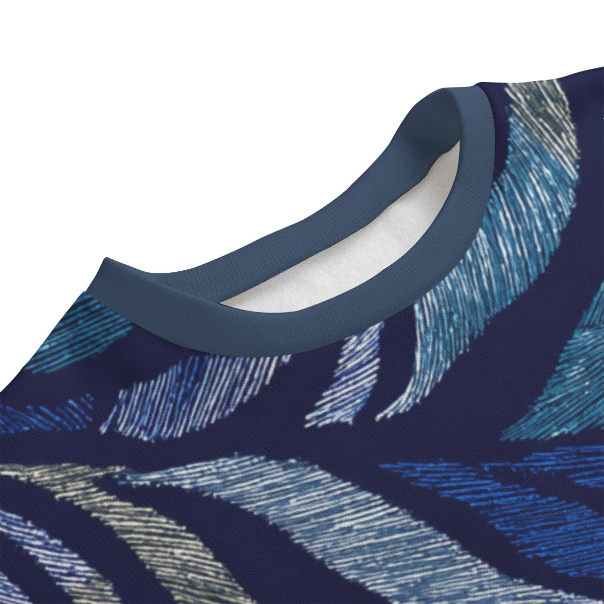 All-Over Print Unisex Drop-shoulder Knitted Fleece Sweater