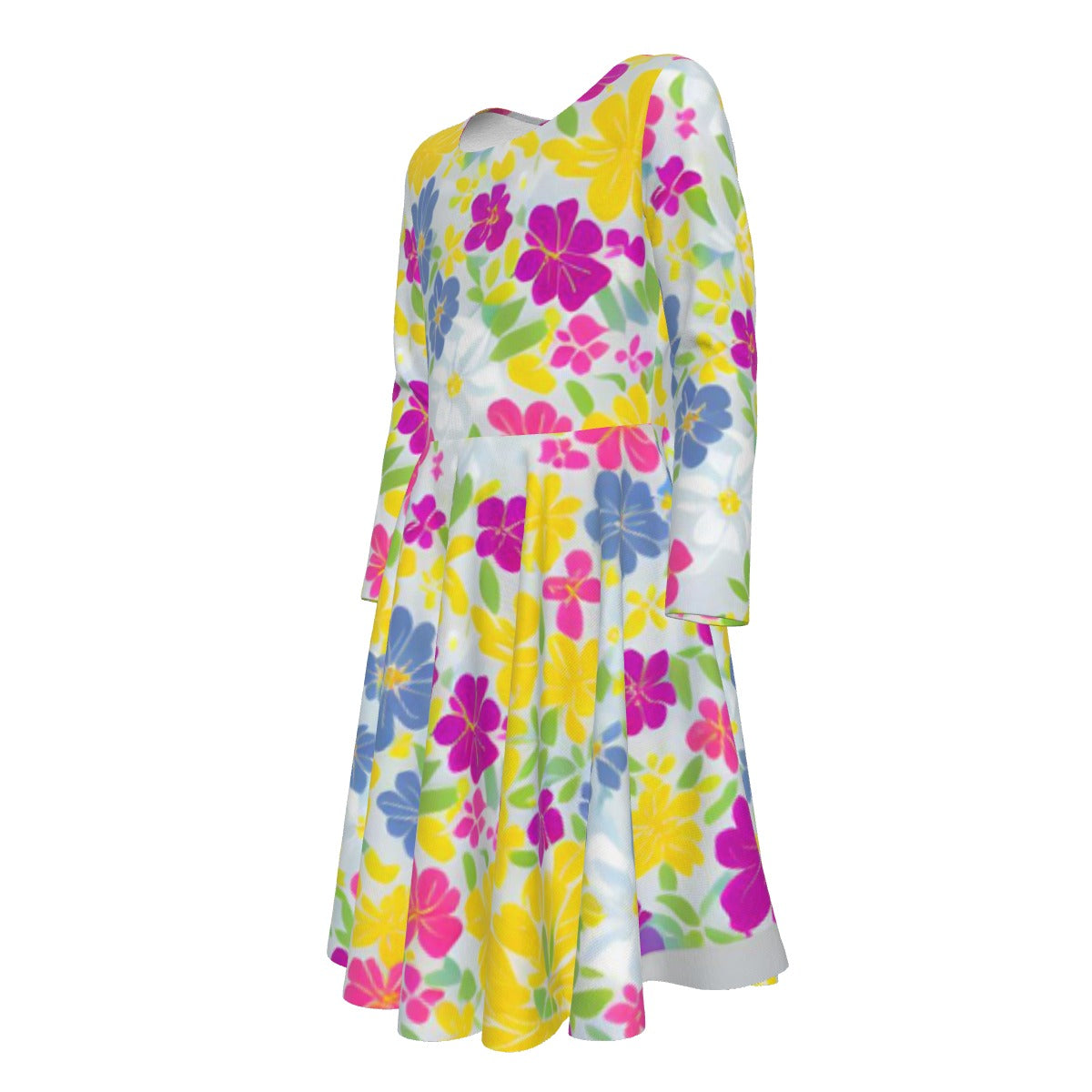 All-Over Print Kid's Long Sleeve Dress