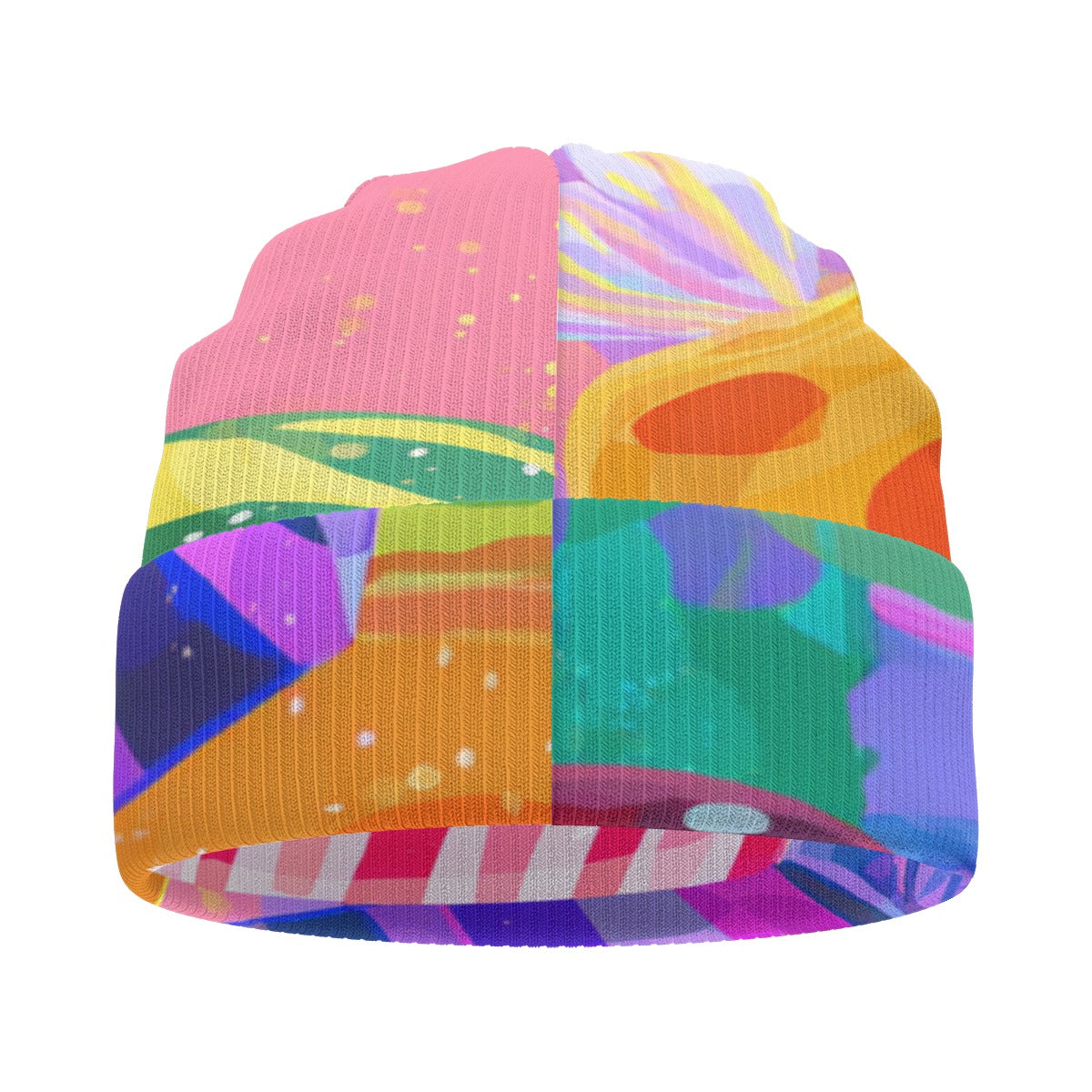 All-Over Print Knitted Hat