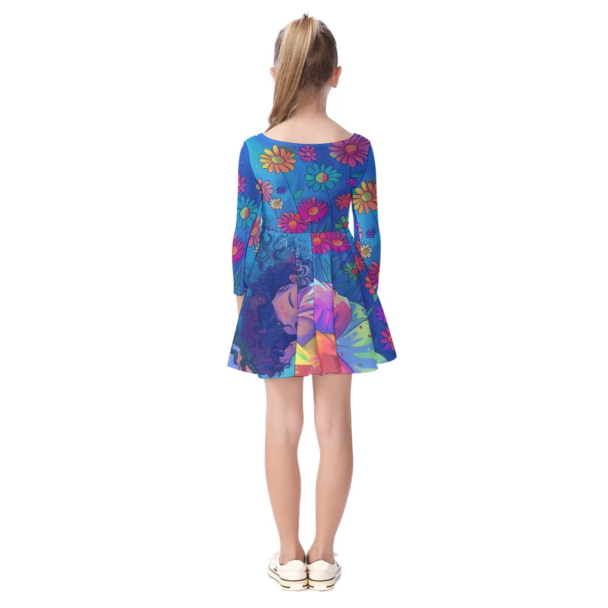 All-Over Print Kid's Long Sleeve Dress