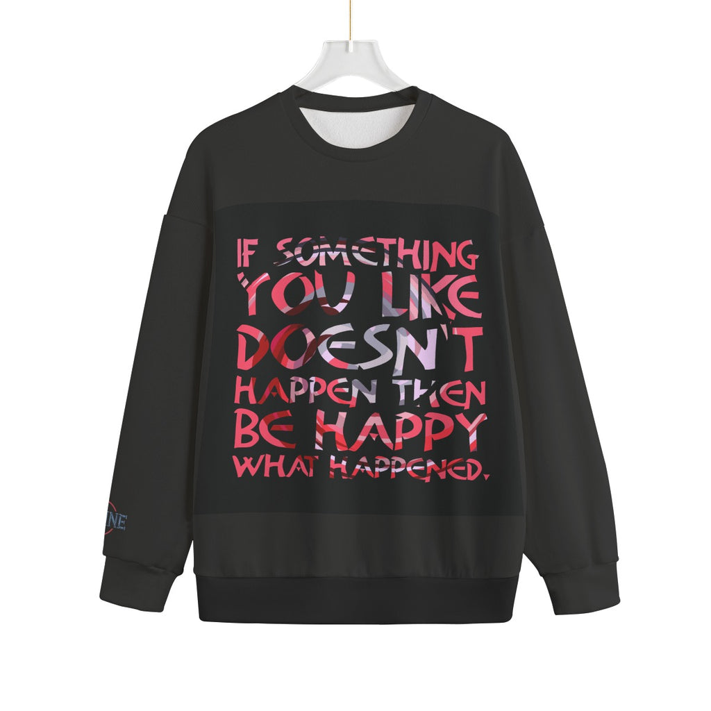 All-Over Print Unisex Drop-shoulder Knitted Fleece Sweater Yoycol