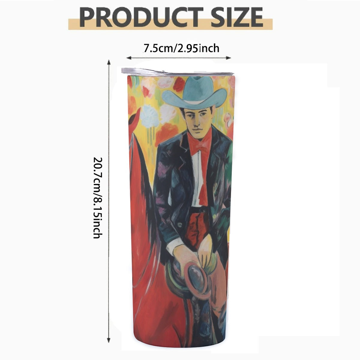 Custom 20OZ Straight Cup With Sliding Lid