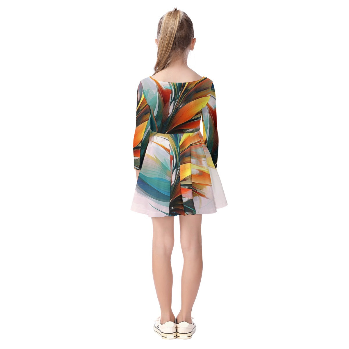 All-Over Print Kid's Long Sleeve Dress