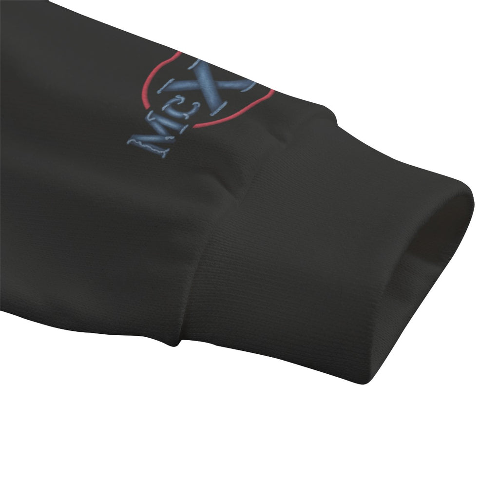 All-Over Print Unisex Drop-shoulder Knitted Fleece Sweater Yoycol