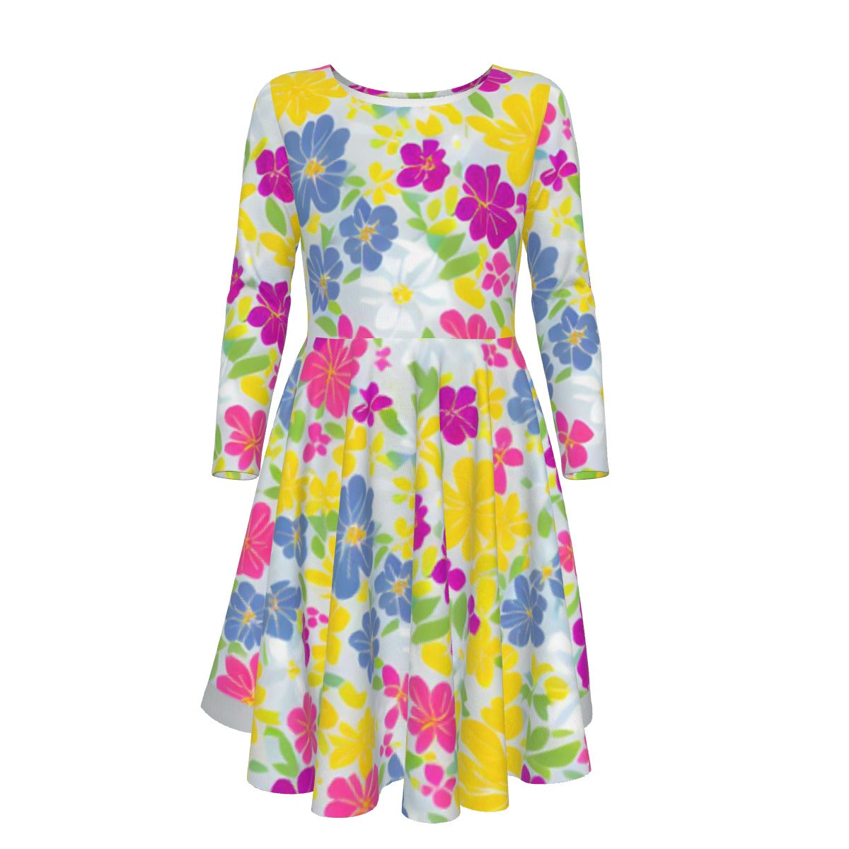 All-Over Print Kid's Long Sleeve Dress