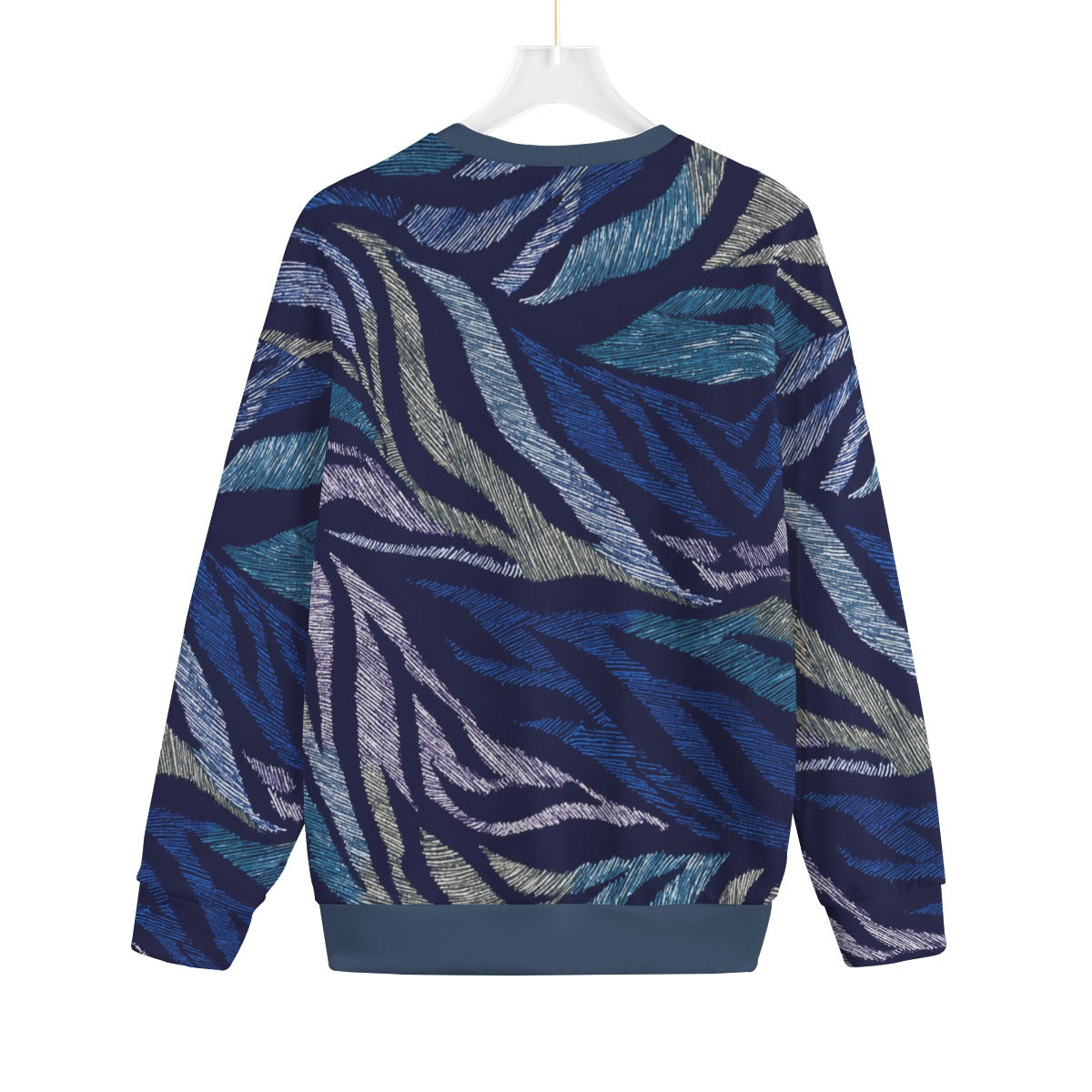 All-Over Print Unisex Drop-shoulder Knitted Fleece Sweater