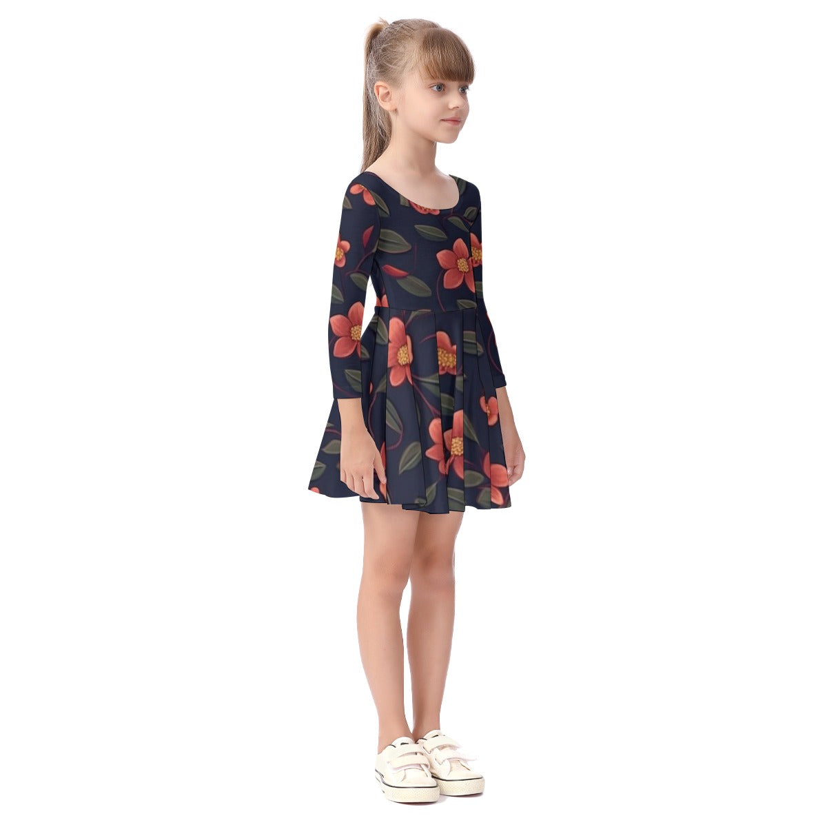 All-Over Print Kid's Long Sleeve Dress