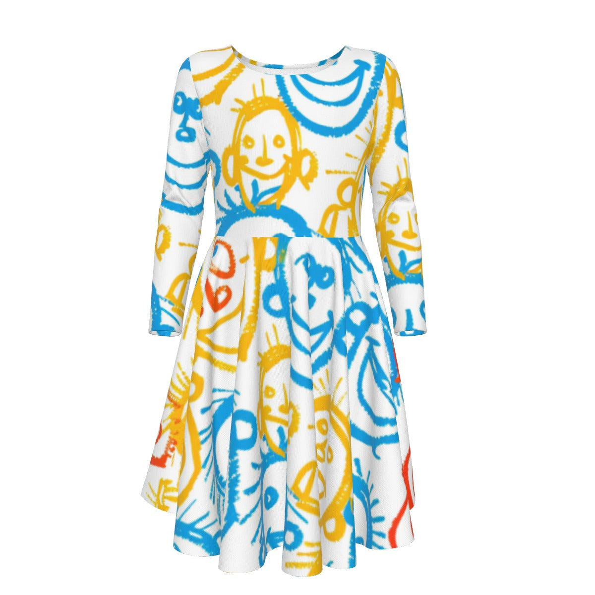 All-Over Print Kid's Long Sleeve Dress