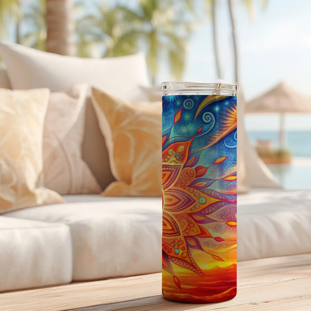 Custom 20OZ Straight Cup With Sliding Lid