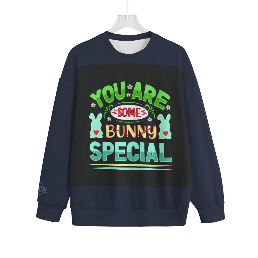 All-Over Print Unisex Drop-shoulder Knitted Fleece Sweater Yoycol