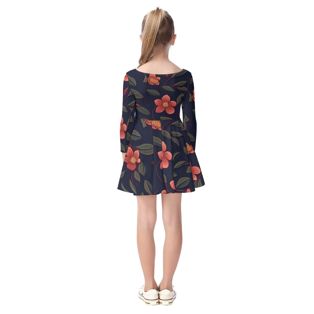 All-Over Print Kid's Long Sleeve Dress