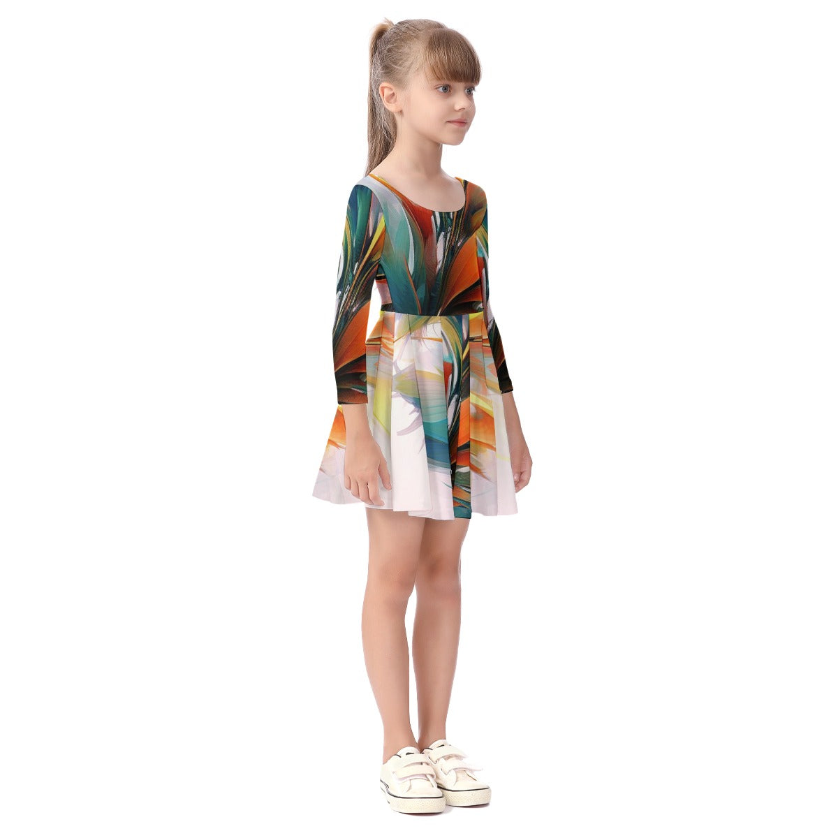 All-Over Print Kid's Long Sleeve Dress