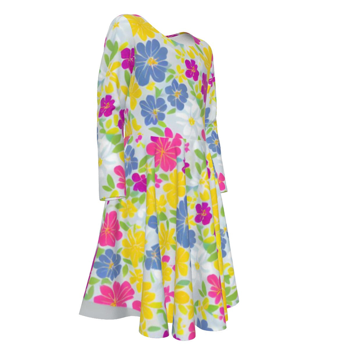 All-Over Print Kid's Long Sleeve Dress