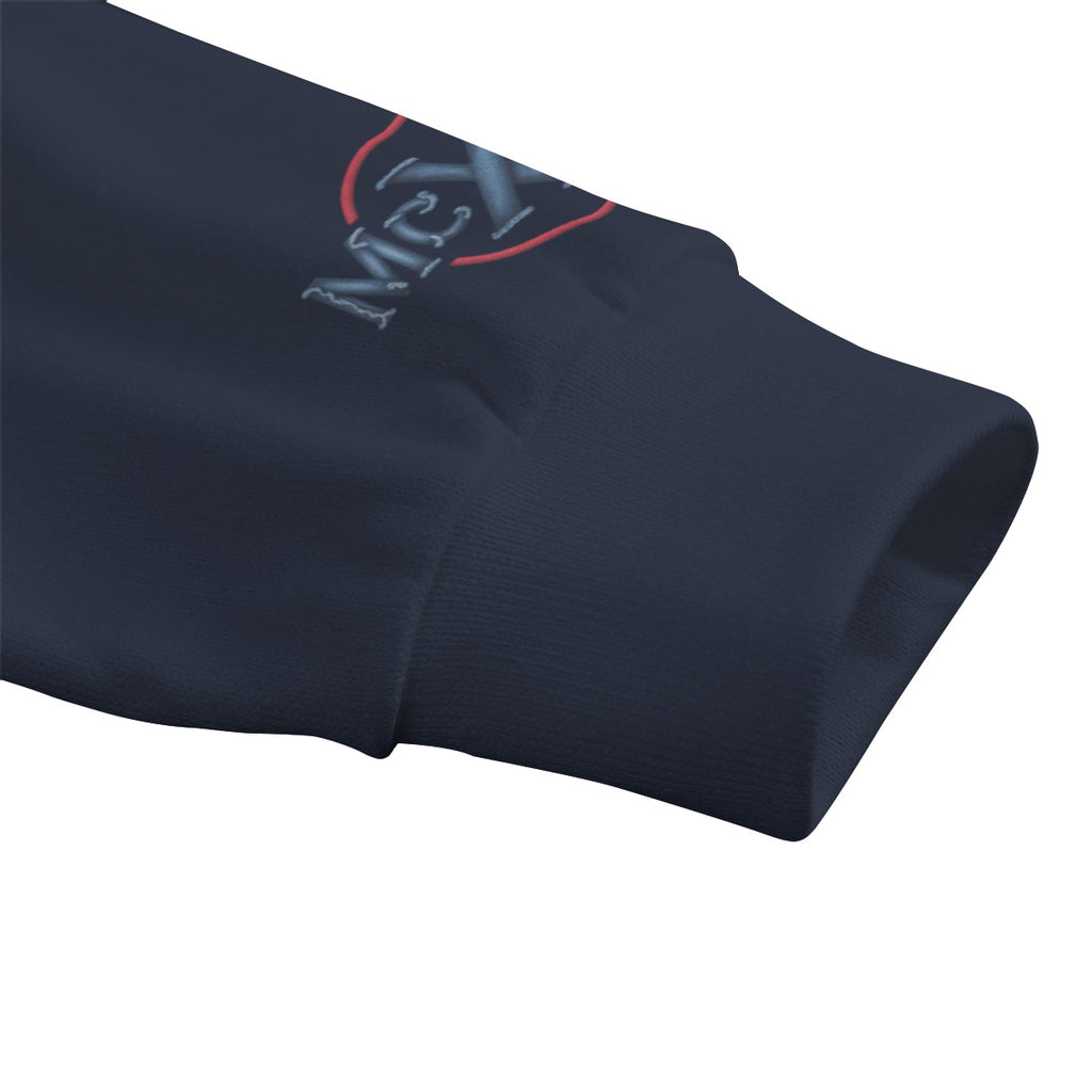 All-Over Print Unisex Drop-shoulder Knitted Fleece Sweater Yoycol