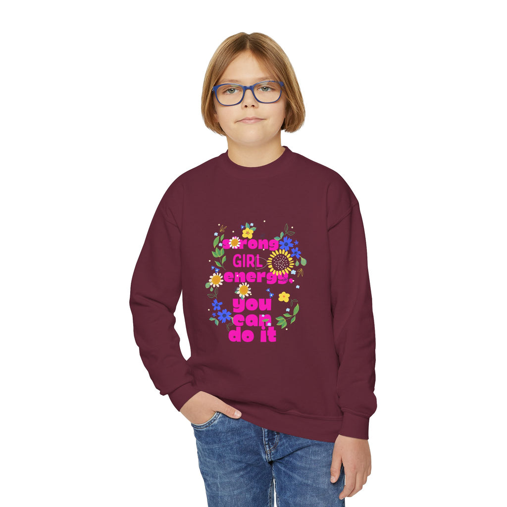 Strong Girl Energy Youth Crewneck Sweatshirt, Motivational Apparel for Girls, Cute Gift for Birthdays, Positive Vibes, Inspirational [...]