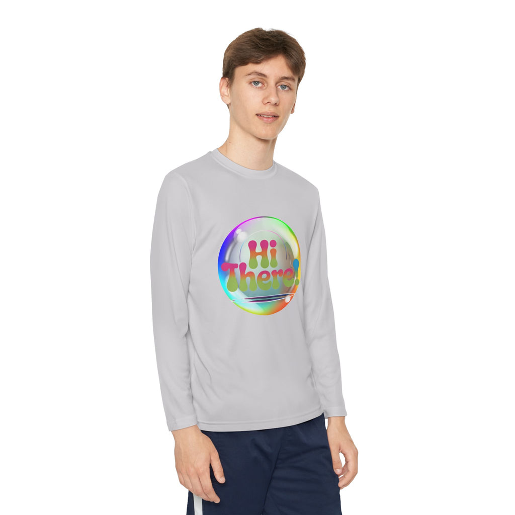 Colorful Youth Long Sleeve Tee, Fun Kids Tee, Rainbow Graphic Shirt, Casual Long Sleeve Top, Playful Apparel for Kids
