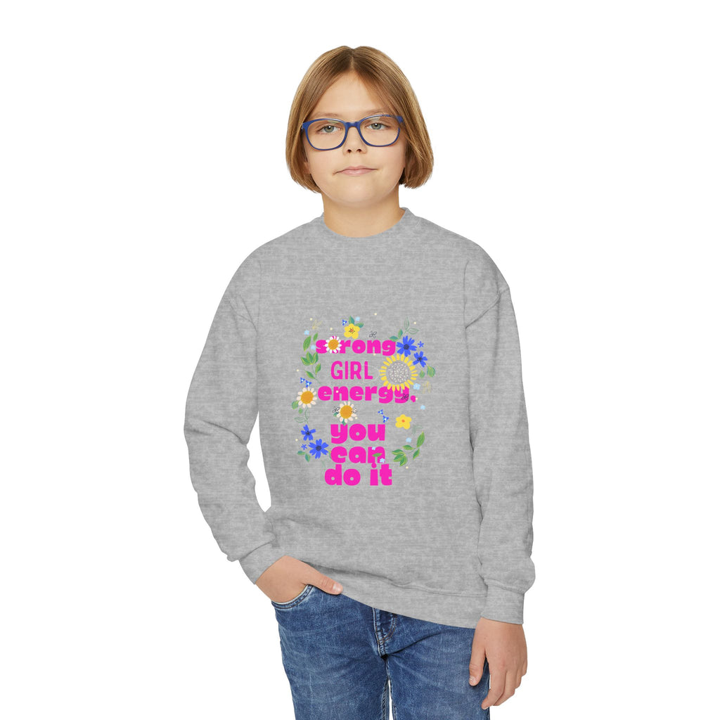 Strong Girl Energy Youth Crewneck Sweatshirt, Motivational Apparel for Girls, Cute Gift for Birthdays, Positive Vibes, Inspirational [...]