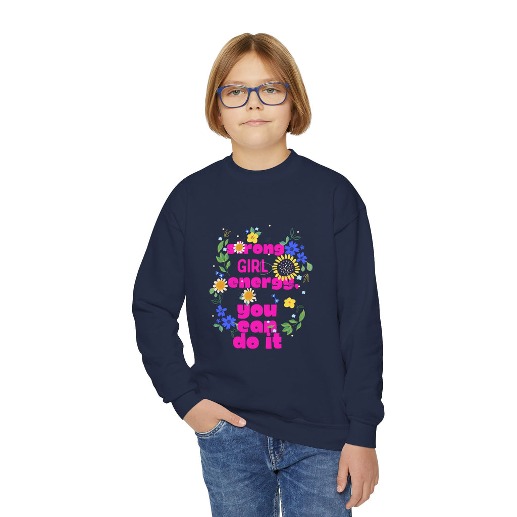 Strong Girl Energy Youth Crewneck Sweatshirt, Motivational Apparel for Girls, Cute Gift for Birthdays, Positive Vibes, Inspirational [...]