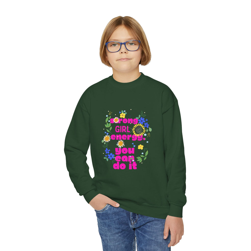 Strong Girl Energy Youth Crewneck Sweatshirt, Motivational Apparel for Girls, Cute Gift for Birthdays, Positive Vibes, Inspirational [...]