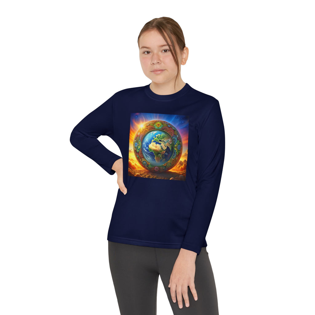 T-Shirt - Youth Earth-Inspired Long Sleeve Shirt Printify