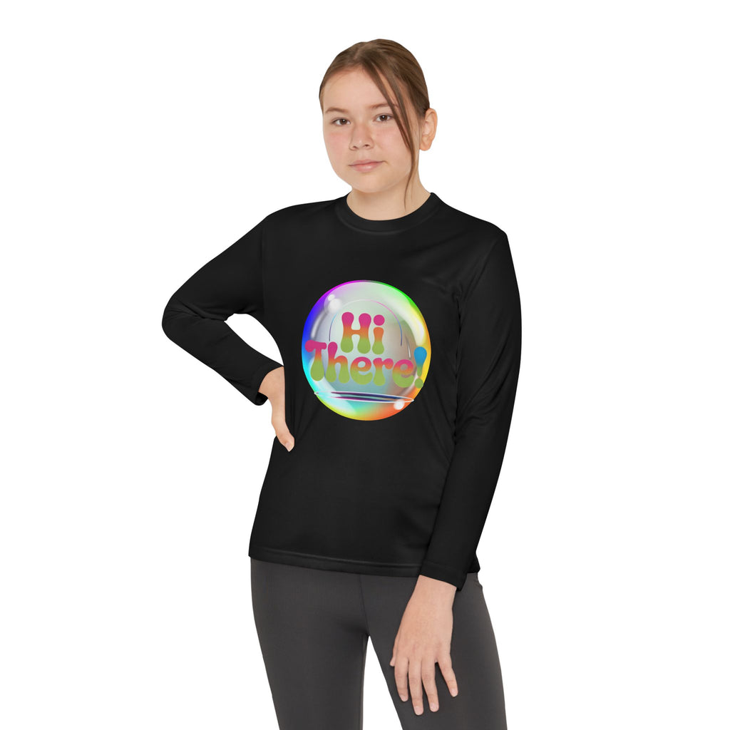 Colorful Youth Long Sleeve Tee, Fun Kids Tee, Rainbow Graphic Shirt, Casual Long Sleeve Top, Playful Apparel for Kids