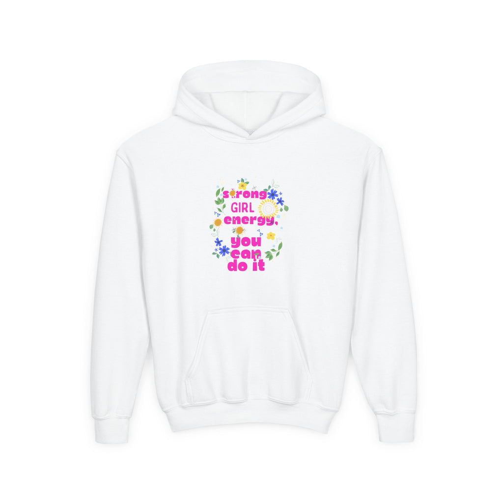 Empowering Youth Hooded Sweatshirt, Girl Power Hoodie, Inspirational Sweatshirt, Motivational Kids Hoodie, Comfortable Youth Apparel