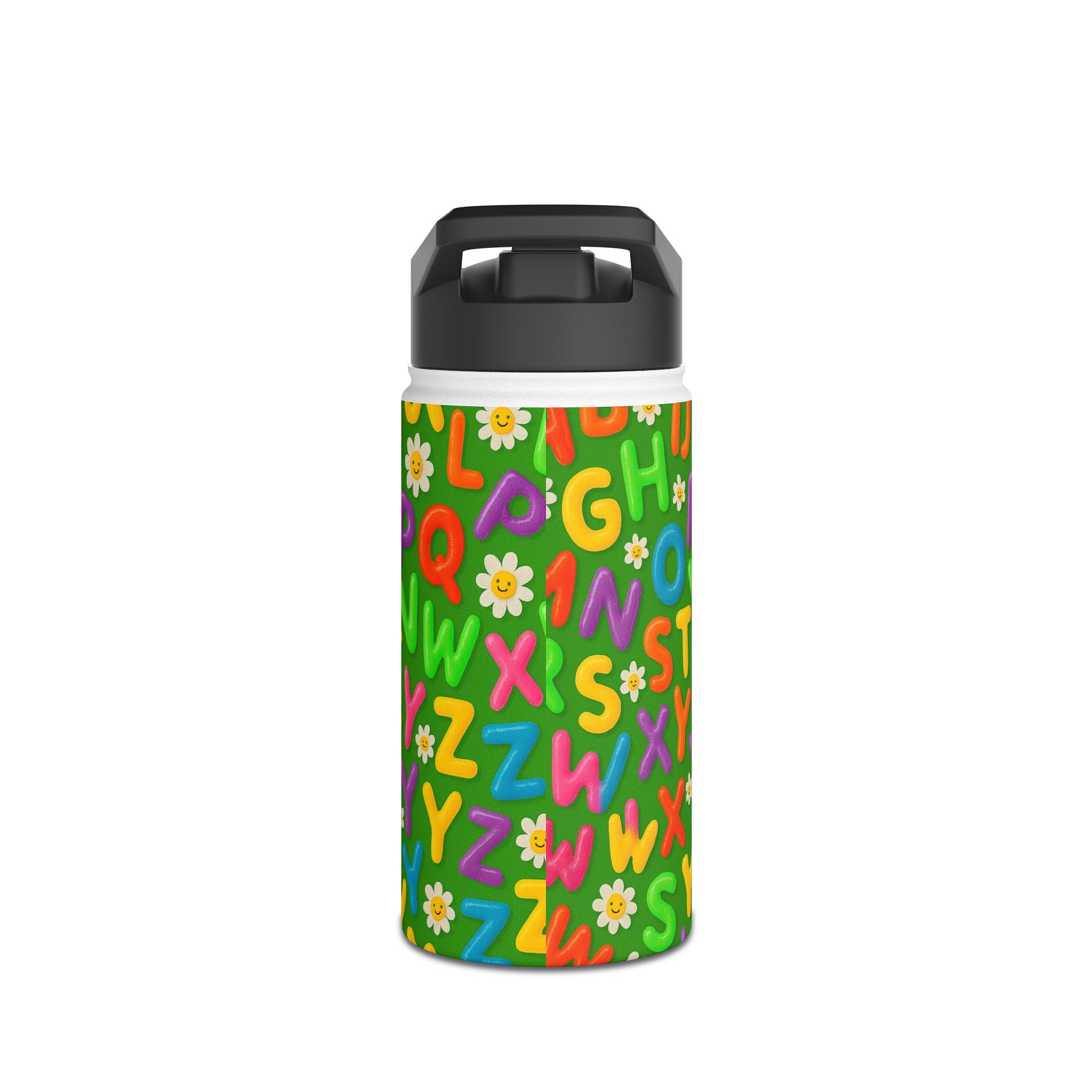 Colorful Alphabet Stainless Steel Water Bottle | Personalized Kids Hydration, Eco-Friendly Gift, Summer Drinkware, School Essential, [...]