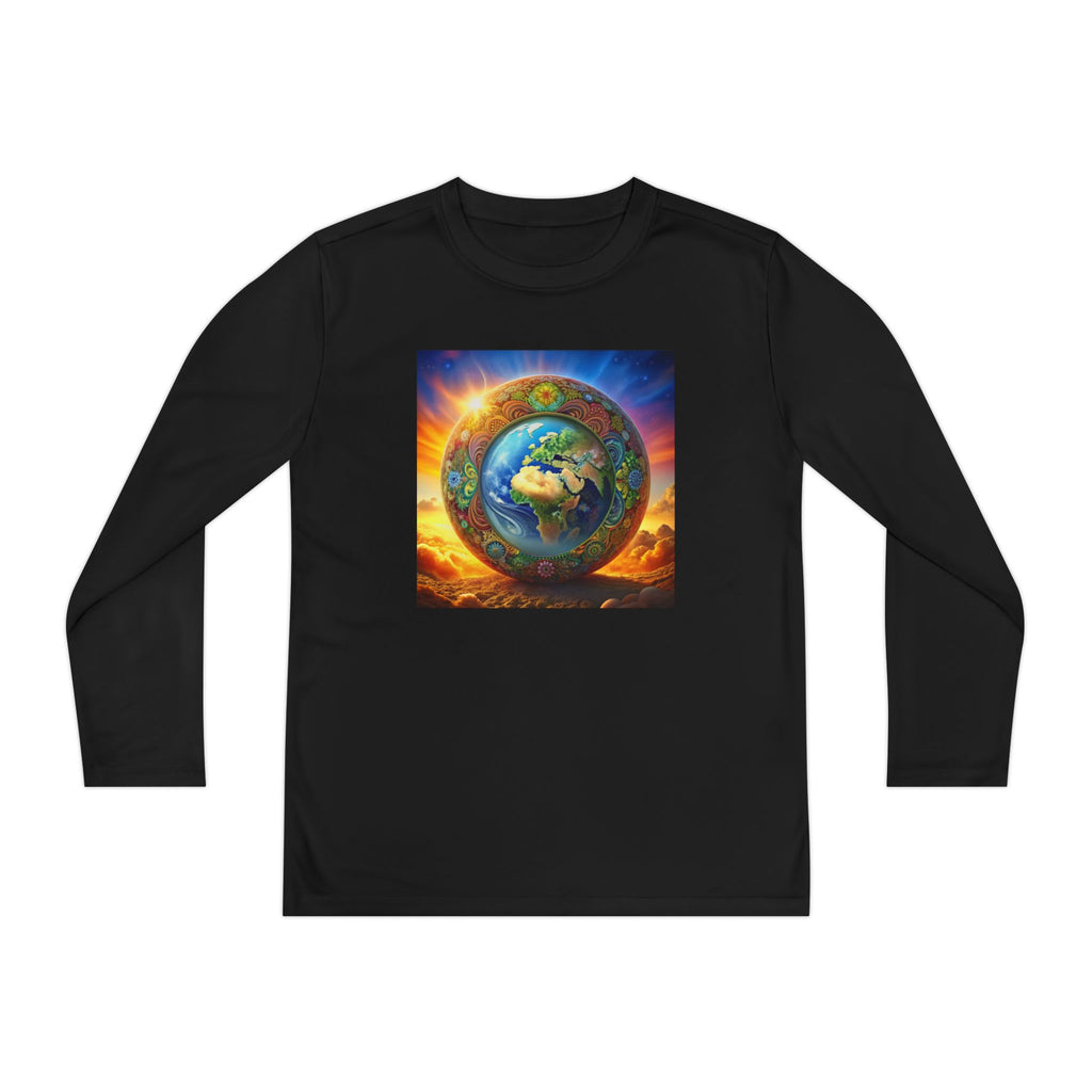 T-Shirt - Youth Earth-Inspired Long Sleeve Shirt Printify