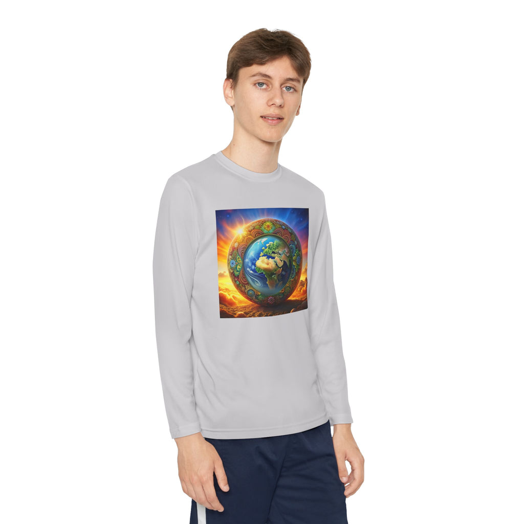 T-Shirt - Youth Earth-Inspired Long Sleeve Shirt Printify