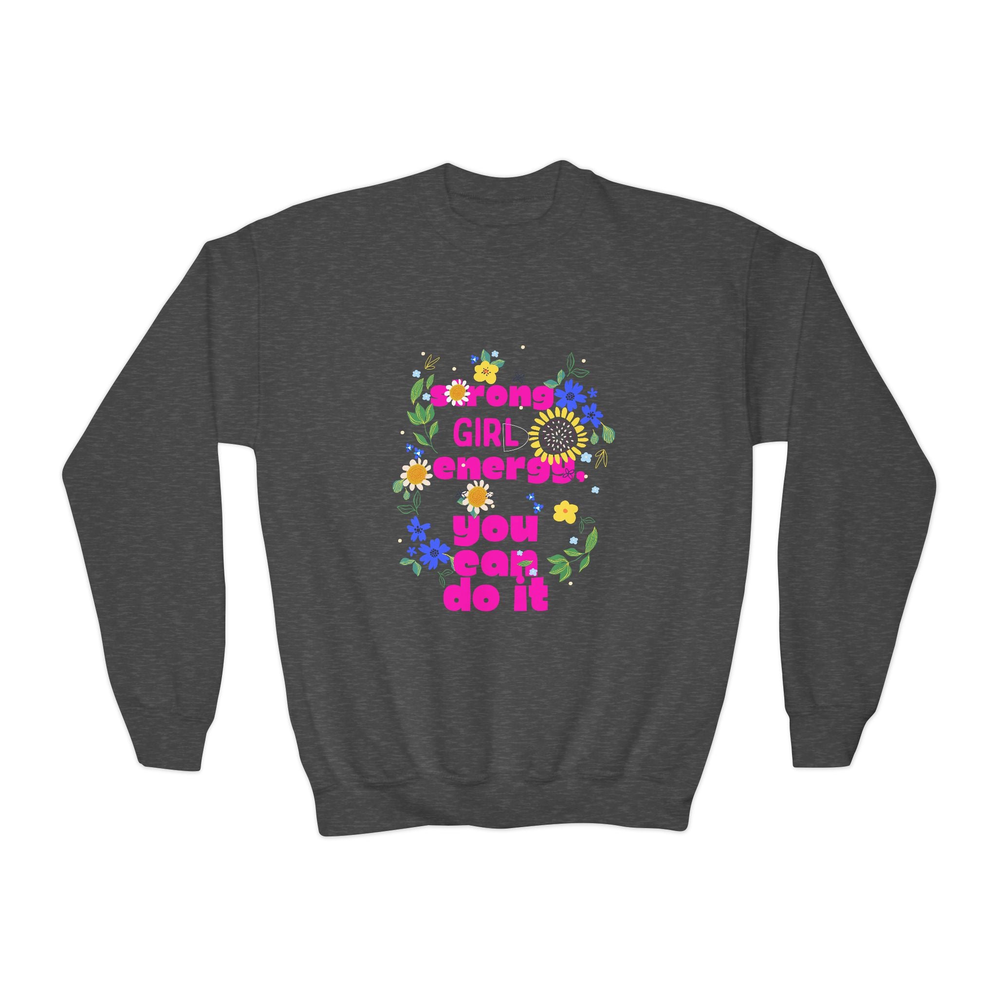 Strong Girl Energy Youth Crewneck Sweatshirt, Motivational Apparel for Girls, Cute Gift for Birthdays, Positive Vibes, Inspirational [...]