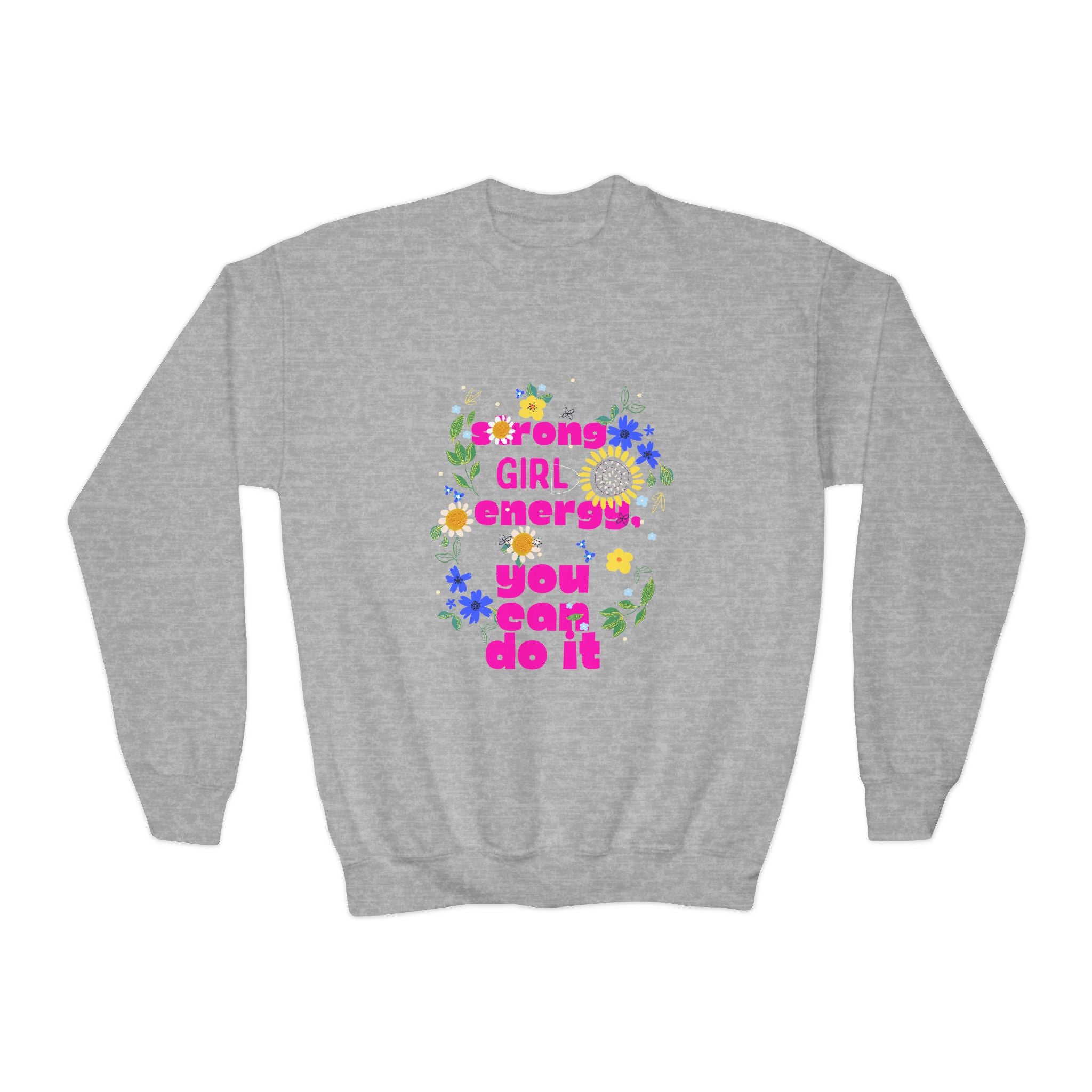 Strong Girl Energy Youth Crewneck Sweatshirt, Motivational Apparel for Girls, Cute Gift for Birthdays, Positive Vibes, Inspirational [...]
